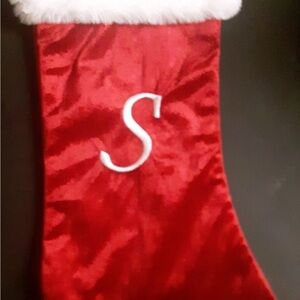 Red Christmas Stocking with White Trim